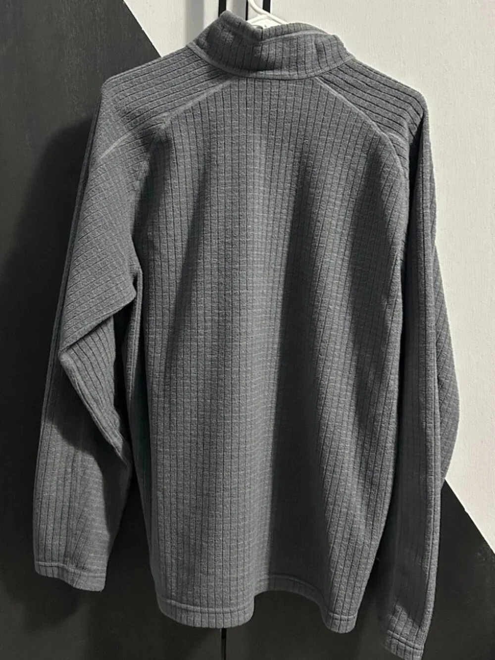 The North Face Men's SDS Gray 1/2-Zip Grid Fleece Pullover Jacket Size‎ L